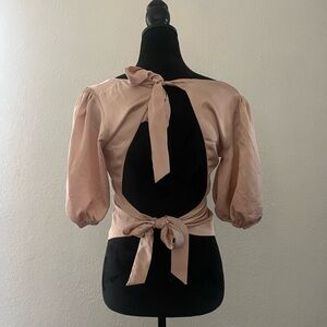 ABERCROMBIE&FITCH BACKLESS PUFFY SLEEVE BLOUSE